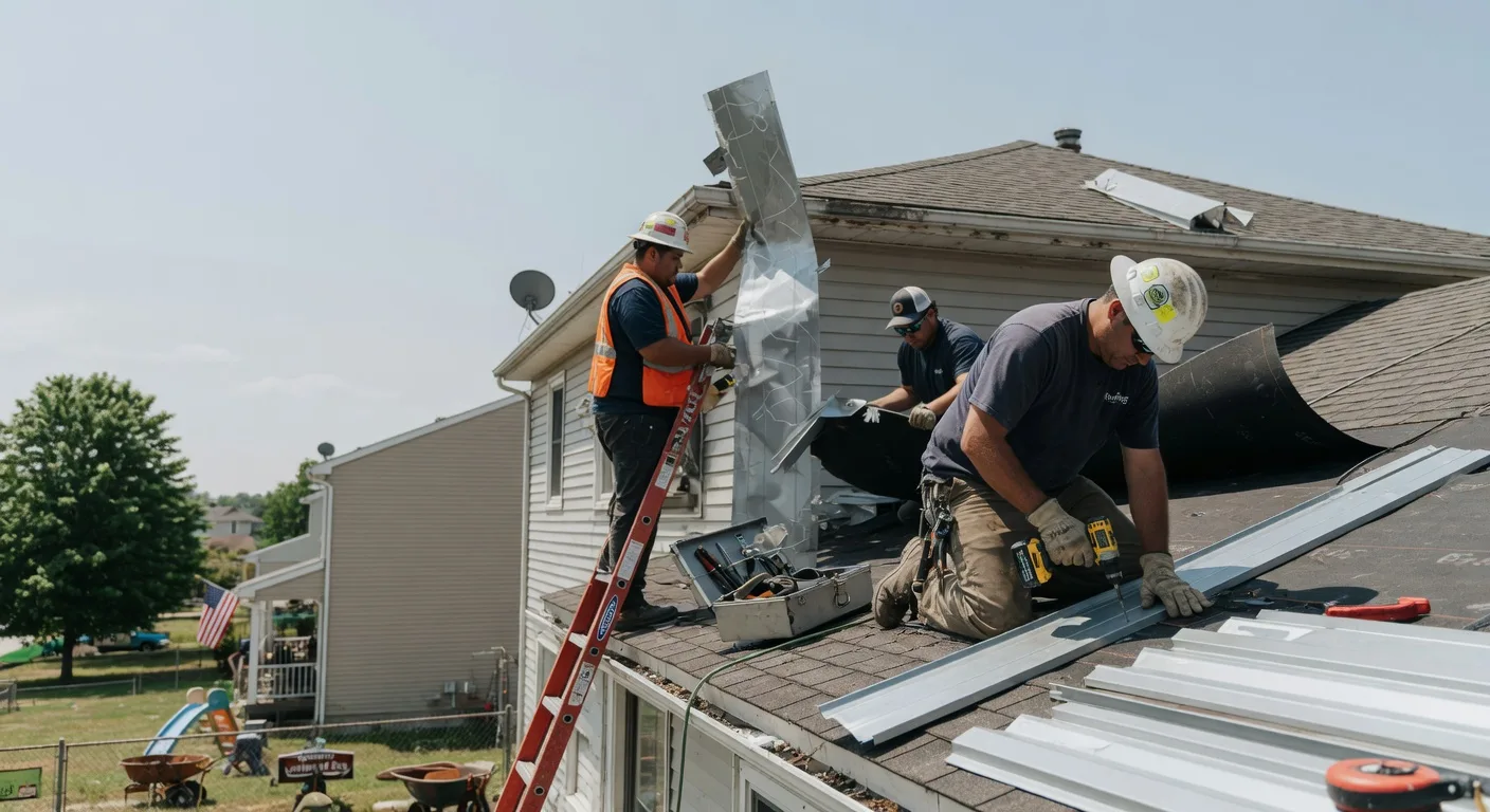 Storm Damage Metal Roof Repair in Triadelphia, WV